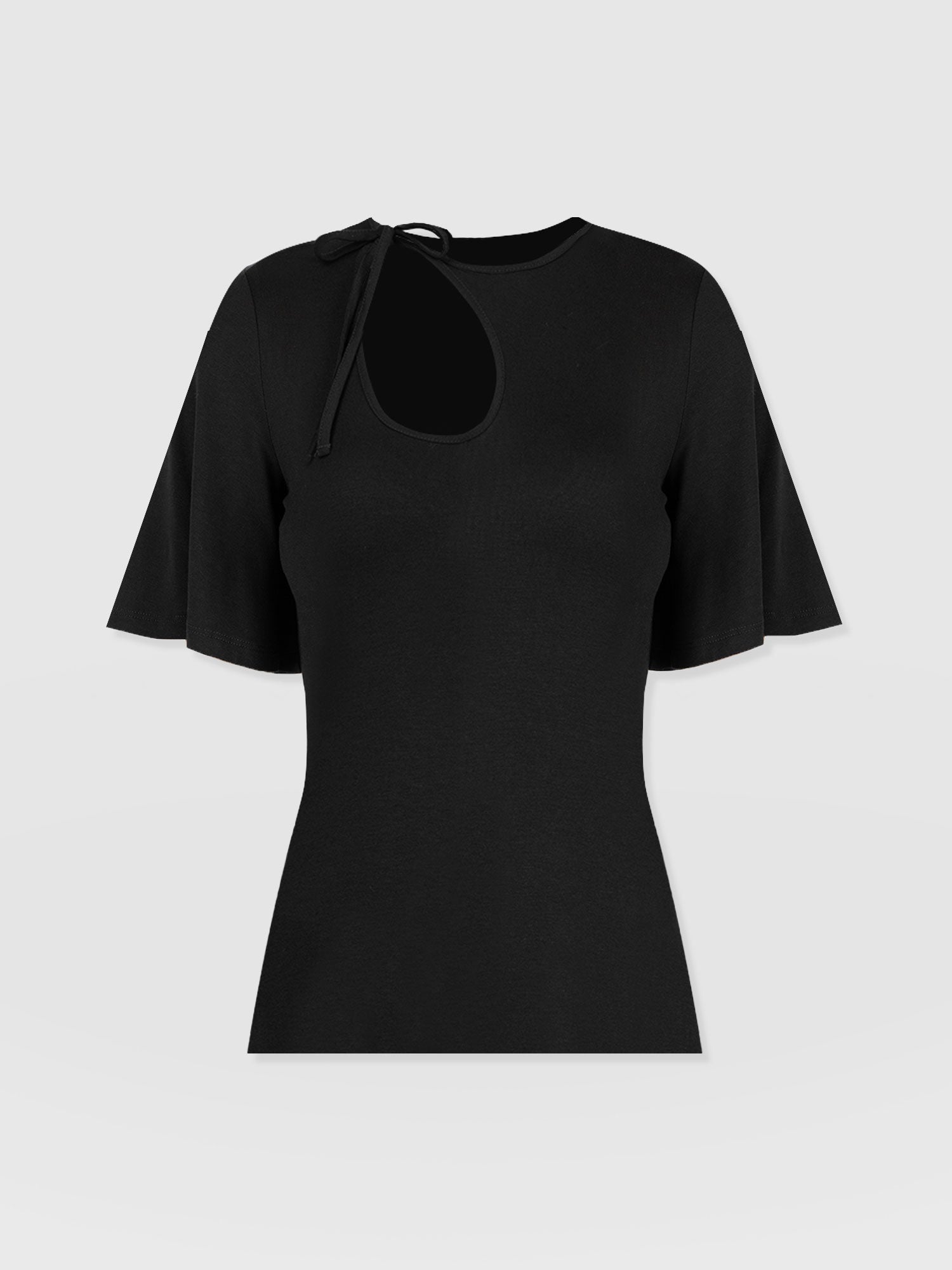 Freya Tie Tee - Black - Women's T-Shirts | Saint + Sofia® USA
